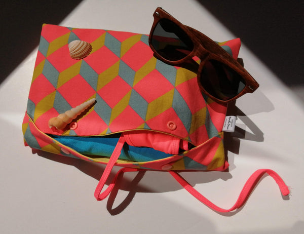 Pochette 'Swimming Pal' - cubic fluo -