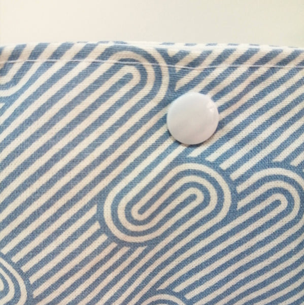 'Coffret cadeau' Lingettes démaquillantes lavables x8 + pochette-corbeille - Pure blue