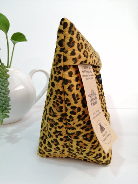 Trousse de toilette XL - leopard (Upcycling & coton)